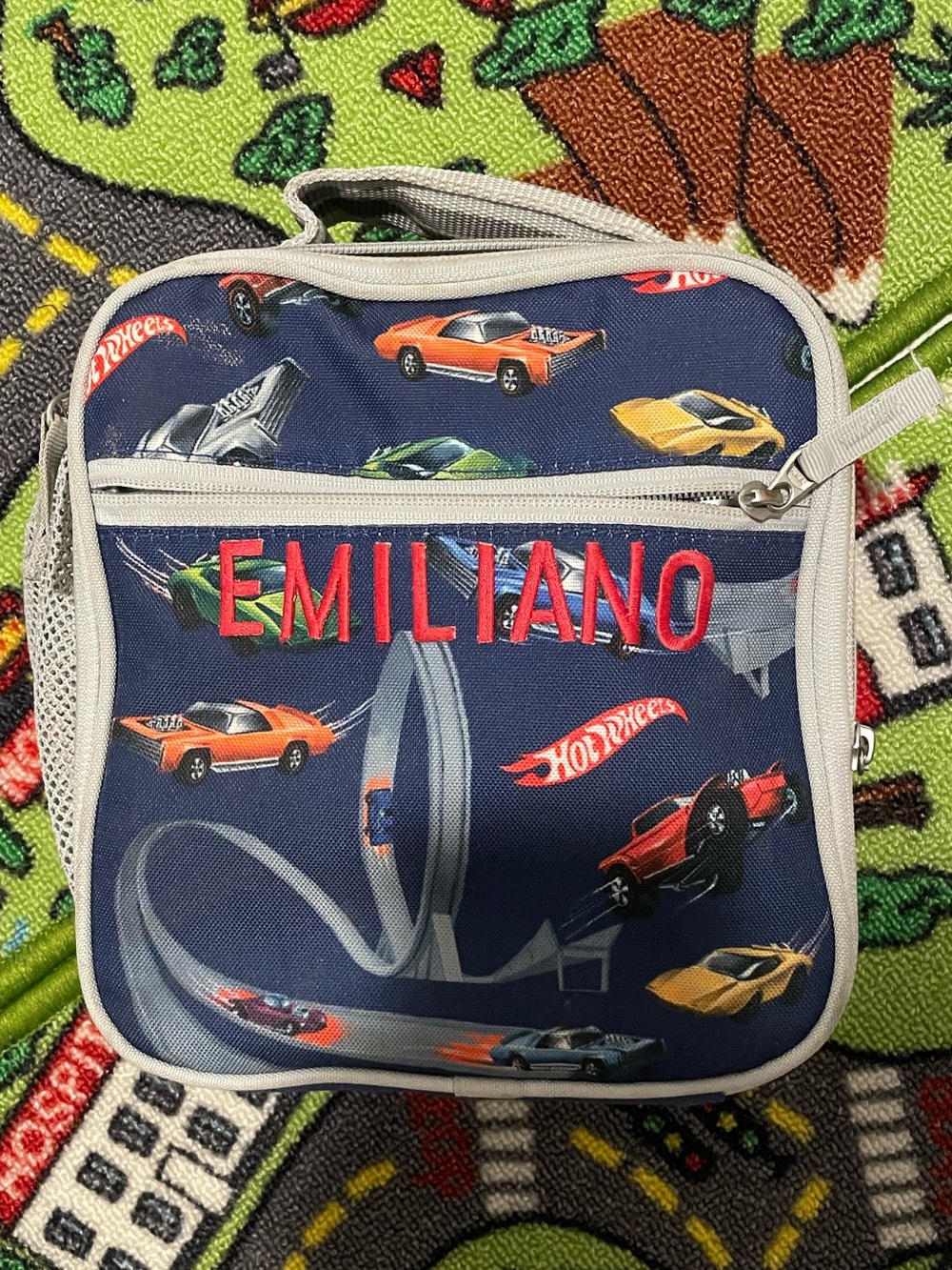 Pottery barn kids hot wheels lunch bag